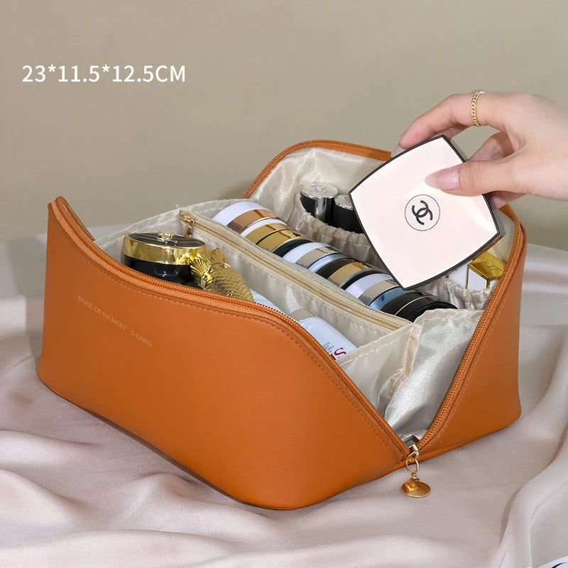 Ultimate Waterproof Travel Cosmetic Bag - Spacious & Stylish Makeup Organizer for Women