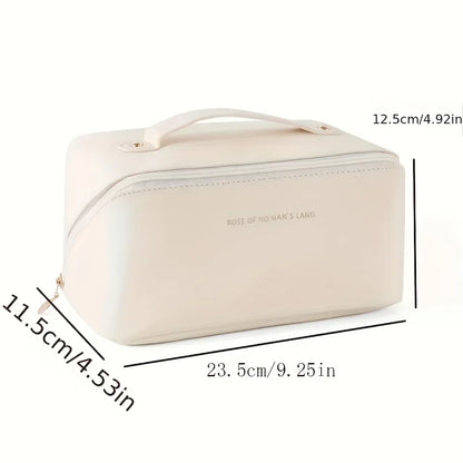 Chic Leather Travel Makeup Bag